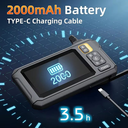 Industrial Endoscope Camera 8Mm HD1080P 4.3Inch IPS Screen 1080P Pipe Inspection Camera for Car Repair IP67 Waterproof 8 LEDS